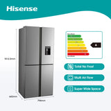 Hisense 392lt Four Door Water Dispenser Fridge, Metallic H520FI-WD