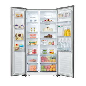 Hisense 514l Side By Side Fridge, Black Glass H670SMIB-WD