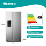 Hisense 474L Side By Side Fridge Freezer Stainless Steel H690SSIDL