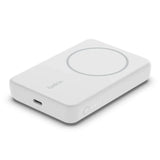 BELKIN BOOSTCHARGE Magnetic Wireless PowerBank 5000 Mah + Stand - For Apple iPhone 12/13/14 and Higher Models - White